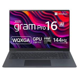 LG전자 2025 그램 Po 16 코어Ulta5 애로우레이크, 타이탄 블루, 256GB, 16GB, WIN11 Home, 16Z90TP-GA5BK