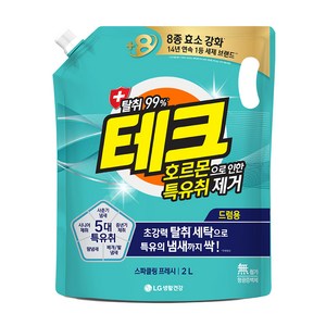 테크 호르몬으로 인한 특유취 제거 세탁세제 액상형 리필, 2L, 1개