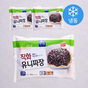 면사랑 직화 유니짜장 1인분 (냉동), 383g, 3개