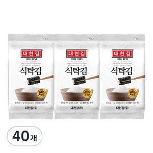 대천김 식탁김, 11g, 40개