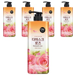 온더바디 플라워 약산성 퍼퓸 바디워시 다마스크 로즈향, 875ml, 5개