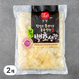 동보식품 정성을 듬뿍담은 좋은반찬 백초생강 백색, 1.3kg, 2개