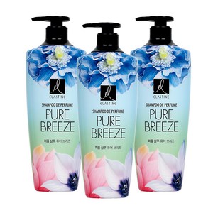 엘라스틴 퍼퓸 퓨어브리즈 샴푸, 600ml, 3개