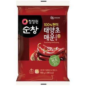 청정원 순창 태양초 매운 고추장, 900g, 1개