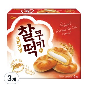 청우식품 찰떡쿠키 오리지널 10개입, 215g, 3개