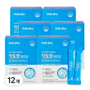 데일리원 락토랩 장건강 프로바이오틱스 30p, 60g, 12개