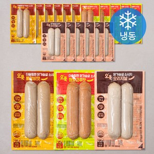 오쿡 영양간식 닭가슴살 소시지 오리지날 100g x 7팩 + 불갈비 100g x 7팩 + 청양고추 100g x 6팩 (냉동), 1세트