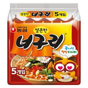 너구리 얼큰한 맛 120g, 5개