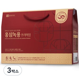 종근당건강 홍삼녹용 프리미엄, 30회분, 50ml, 3박스