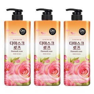 온더바디 플라워 약산성 퍼퓸 바디워시 다마스크 로즈향, 875ml, 3개