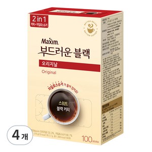 맥심 오리지날 부드러운 블랙 커피믹스, 2.7g, 100개입, 4개