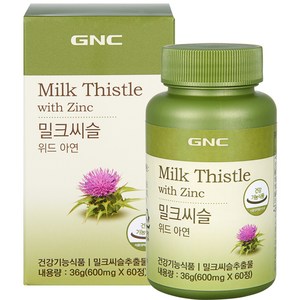 GNC 밀크씨슬 위드 아연 36g, 1개