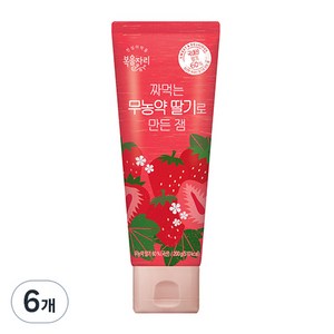 복음자리 짜먹는 딸기잼, 200g, 6개