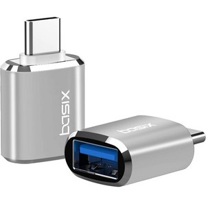 베이식스 C타입 to USB 3.0 변환 OTG 젠더 A30 2p, 메탈 실버, 2개