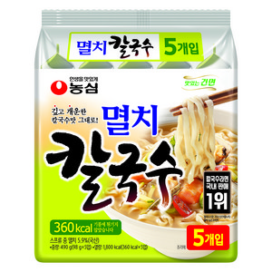 농심 멸치 칼국수, 490g, 1개