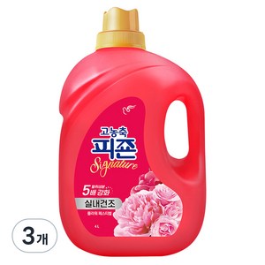 피죤 고농축 실내건조 시그니처 플라워페스티벌 본품, 4L, 3개