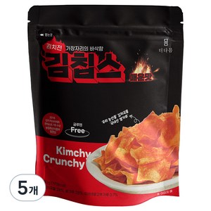 더다믐 김치부각 김칩스 매운김치전맛, 40g, 5개