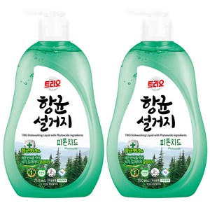 트리오 향균 설거지 피톤치드 본품, 750ml, 2개