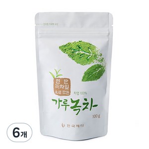 한국제다 가루녹차, 100g, 6개