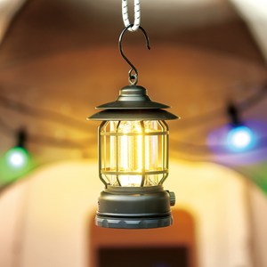 코멧 걸어서 사용하는 충전식 LED 감성 캠핑 랜턴, 블랙, 1개