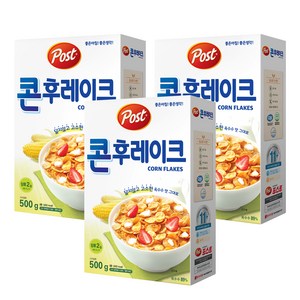 포스트 콘후레이크 시리얼, 500g, 3개