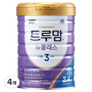 일동후디스 트루맘 뉴클래스 분유 3단계 12개월 이후, 800g, 4개