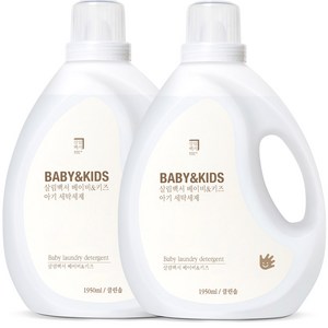 살림백서 베이비 앤 키즈 아기 세탁세제 1950ml, 2개