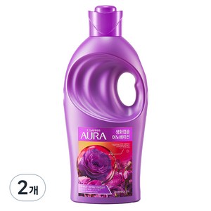 AURA 생화캡슐 이노베이션 섬유유연제 자스민머스크향, 2개, 1L
