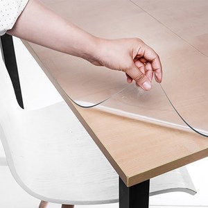 쾌청 유리대용 pvc 책상 테이블 라운딩 식탁매트, 투명