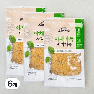 고래사어묵 야채가득 사각어묵, 225g, 6개