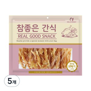 헬로도기 참좋은간식 건조간식, 닭고기, 600g, 5개