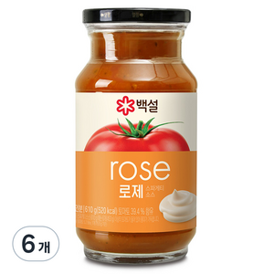 백설 로제 스파게티소스, 610g, 6개