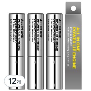 미프 올인원 파워 립밤 엔진, 블랙, 12개