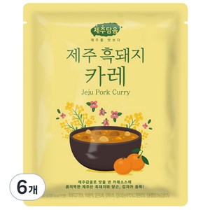 오뚜기 제주담음 제주 흑돼지 카레, 250g, 6개