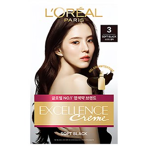 로레알파리 엑셀랑스 크림 염색제, 3호 어두운 갈색, 1개