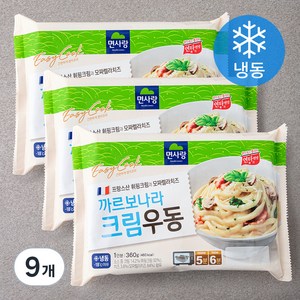 면사랑 까르보나라 크림우동 1인분 (냉동), 360g, 9개