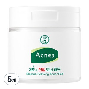 아크네스 3초 진정 토너 패드 160ml, 70개입, 5개