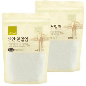 올가홀푸드 숨쉬는 갯벌 신안 천일염, 500g, 2개