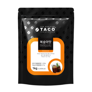 타코 복숭아맛 아이스티 분말, 1kg, 1개입, 1개