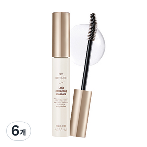 미샤 노 리터치 보정 마스카라 9.5g, 혼합색상, 6개