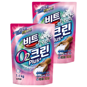 비트 O2크린 플러스 표백제, 1.4kg, 2개