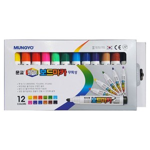 문교 칼라보드마카, 12색, 12개