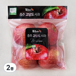 프레샤인 충주 고당도 사과, 1.2kg(4~6입), 2봉