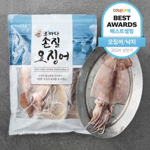 오바다 국내산 손질오징어 6미 (냉동), 700g(6미), 1개