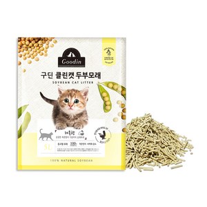 구딘 클린캣 응고형 고양이 두부모래 1.5mm 레몬향, 5L, 1개