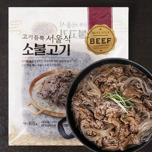 고기듬뿍 서울식 소불고기 500g + 전골용육수 80g + 당면 30g 세트 (냉장), 1세트