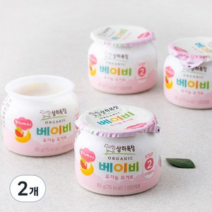 상하목장 베이비 유기농 요거트 딸기 바나나, 340g, 2개