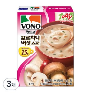 보노 포르치니 버섯 스프, 54g, 3개