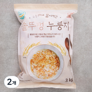 착한상점 구수하게 끓여먹는 솥뚜껑 누룽지, 3kg, 2개