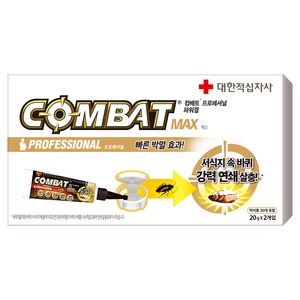 컴배트 프로페셔널 맥스 튜브 겔 살충제 20g x 2p + 먹이통 30p 세트, 1세트, 40g